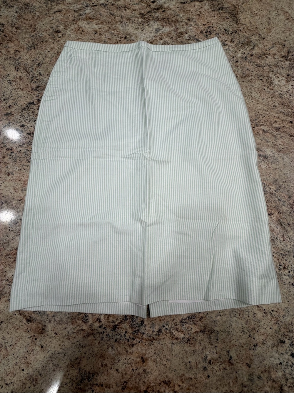 Brooks Brothers Classic Women's Light Green Pinstripe Pencil Skirt Size 8